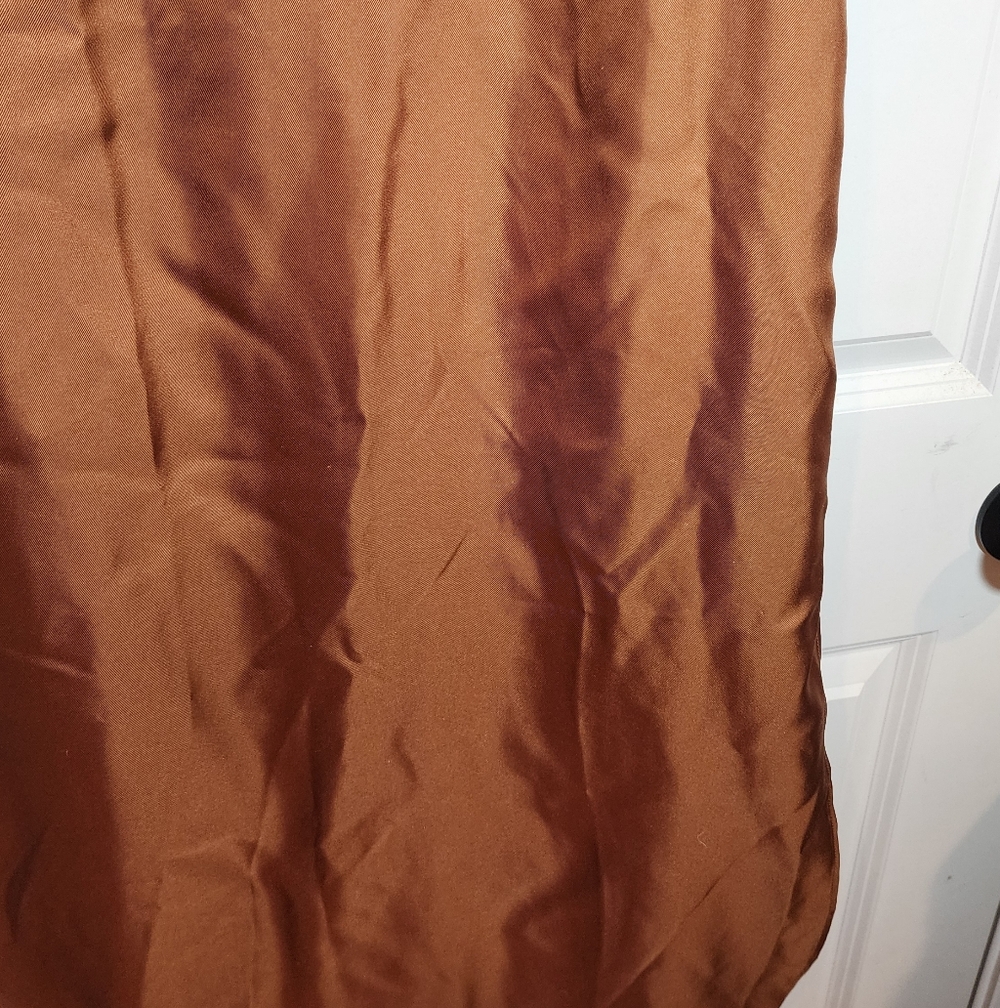Loulou De Saison Nada Bronze Brown Sleeveless Maxi Dress 100% Silk Small - Picture 6 of 10